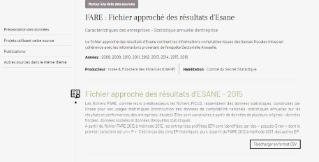 Quels sont les travaux publiés par source de données ? Quelles sont les sources de données les plus utilisées ? Quelles sont celles qui sont à l’origine du plus grand nombre de publications ? Quelles variables sont présentes dans une source de données ?